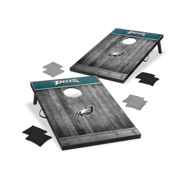 Photo 1 of NFL Philadelphia Eagles 2'x3' Cornhole Board - Gray