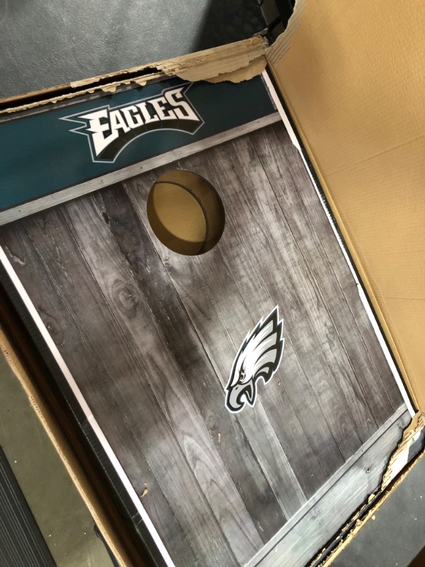 Photo 2 of NFL Philadelphia Eagles 2'x3' Cornhole Board - Gray