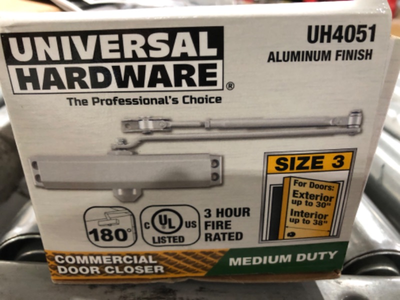 Photo 4 of UNIVERSAL HARDWARE Medium-Duty Aluminum Commercial Door Closer. 
