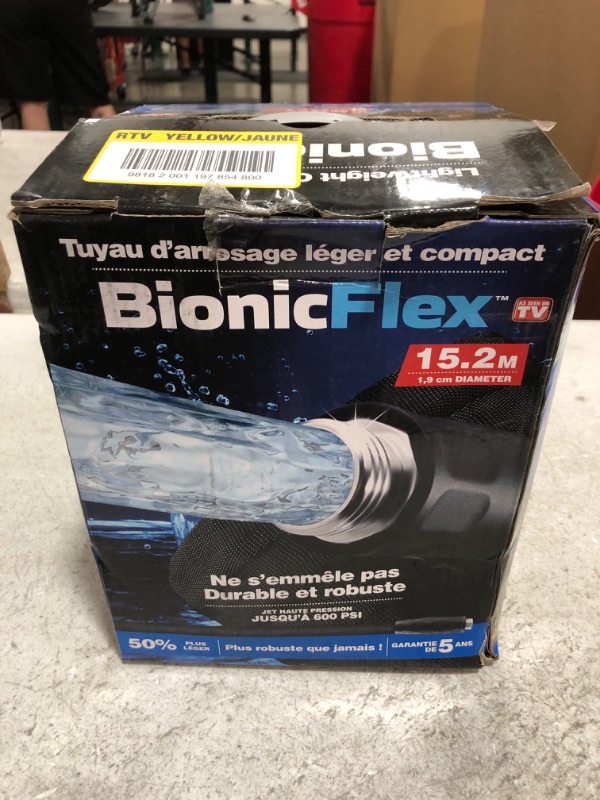 Photo 4 of BIONIC FORCE 5/8 in. Dia. x 50 ft. High Performance Heavy-Duty Garden Hose. PRIOR USE. 
