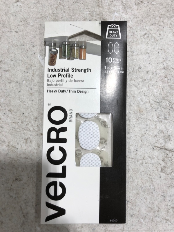 Photo 2 of ASSORTED LOT OF VELCRO BRAND 1 in. x 3/4 in. Industrial Strength Low Profile Coin, White (10 COUNT).  LOT OF 37. 
