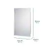 Photo 2 of ZENITH 16 in. W x 26 in. H Frameless Beveled Mirrored Recessed or Surface Mount Medicine Cabinet. NEW, MISSING PACKAGE. 
