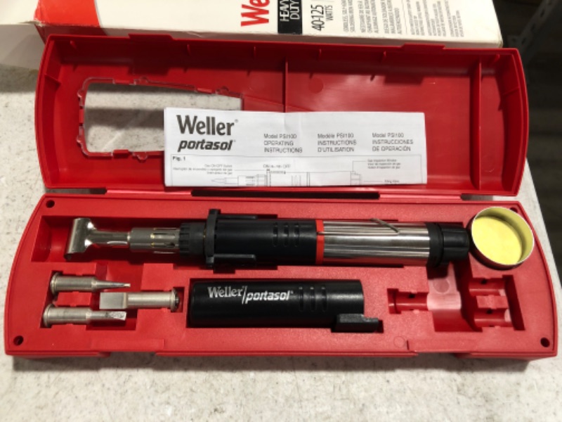 Photo 5 of WELLER Portasol Professional Self-igniting Cordless Butane Solder Iron. OPEN BOX. 
