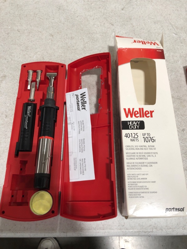 Photo 4 of WELLER Portasol Professional Self-igniting Cordless Butane Solder Iron. OPEN BOX. 
