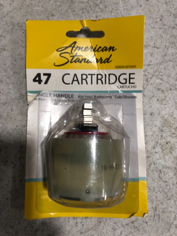 Photo 3 of AMERICAN STANDARD Faucet Replacement 47 MM 1-Handle Trim Valve Cartridge in White. PACKAGE DAMAGE. 
