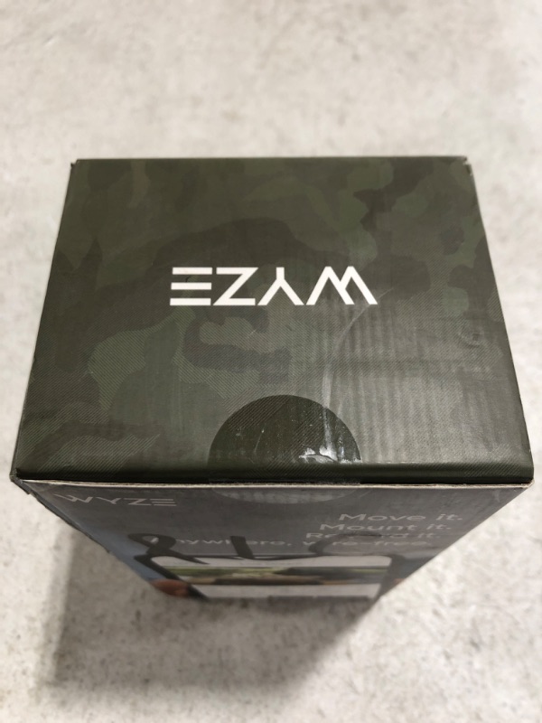 Photo 4 of WYZE Wireless Outdoor Surveillance Security Camera with Green Camo Dbrand Skin, Includes Base Station. SEALED NEW IN BOX.
