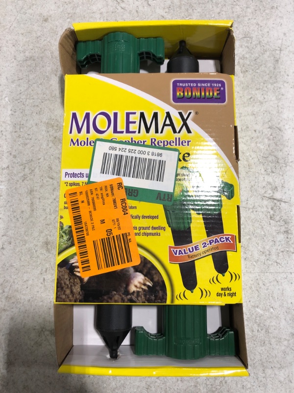 Photo 1 of BONIDE MOLEMAX MOLE & GOPHER REPELLER SPIKE