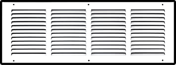 Photo 1 of 20"W x 6"H [Duct Opening Measurements] Steel Return Air Grille (HD Series) Vent Cover Grill for Sidewall and Ceiling, White | Outer Dimensions: 21.75"W X 7.75"H for 20x6 Duct Opening
BENT