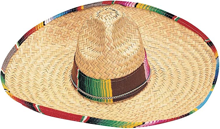 Photo 1 of Rubie's Costume Sombrero with Rainbow Serape Edge And Band
