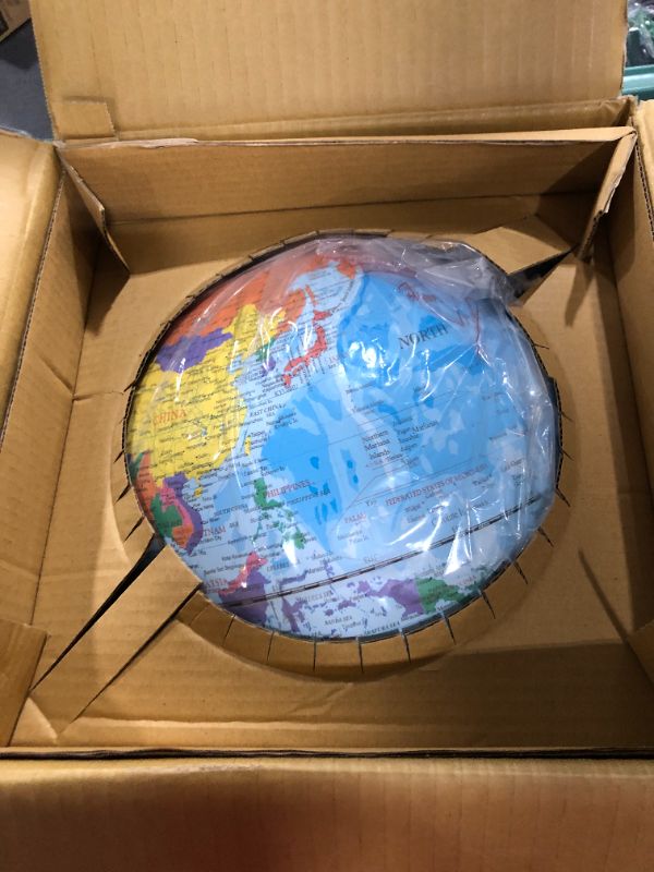 Photo 3 of Advantus 12" Political World Globe - 13" Width x 16" Height - 12" Diameter - Multi