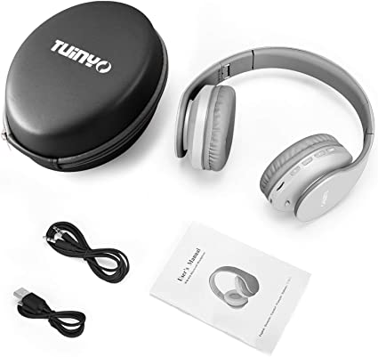 Photo 1 of TUINYO Wireless Headphones Over Ear, Bluetooth Headphones with Microphone, Foldable Stereo Wireless Headset-WHITE