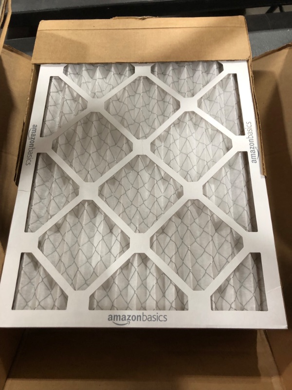 Photo 3 of Amazon Basics Merv 8 AC Furnace Air Filter - 14x20x1, 6-Pack,white
