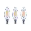 Photo 1 of 40-Watt Equivalent B11 Dimmable E12 Candelabra ENERGY STAR Clear Glass Candle LED Vintage Light Bulb Daylight (3-Pack)
