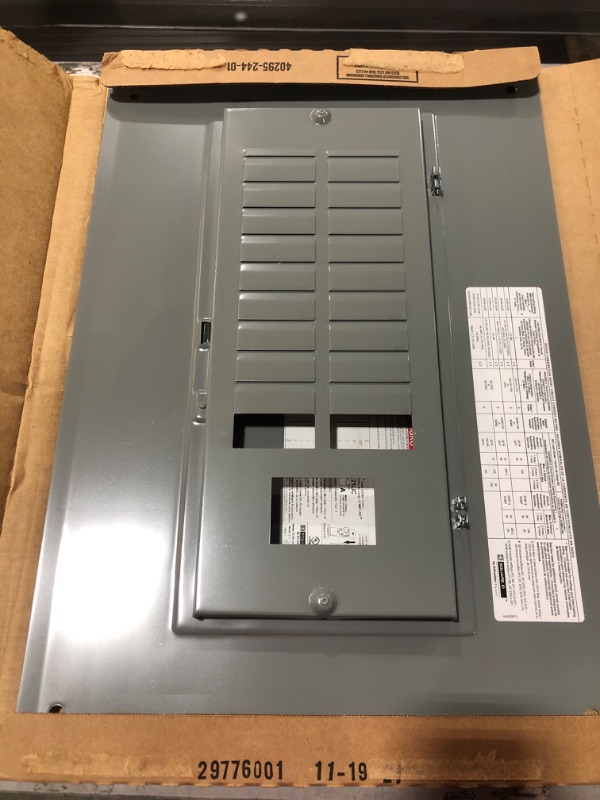 Photo 1 of "Schneider Electric / Square D HOMC21UC Homeline 100 Amp 20-Space 20-Circuit Indoor Main Breaker Load Center with Cover Value Pack,"
