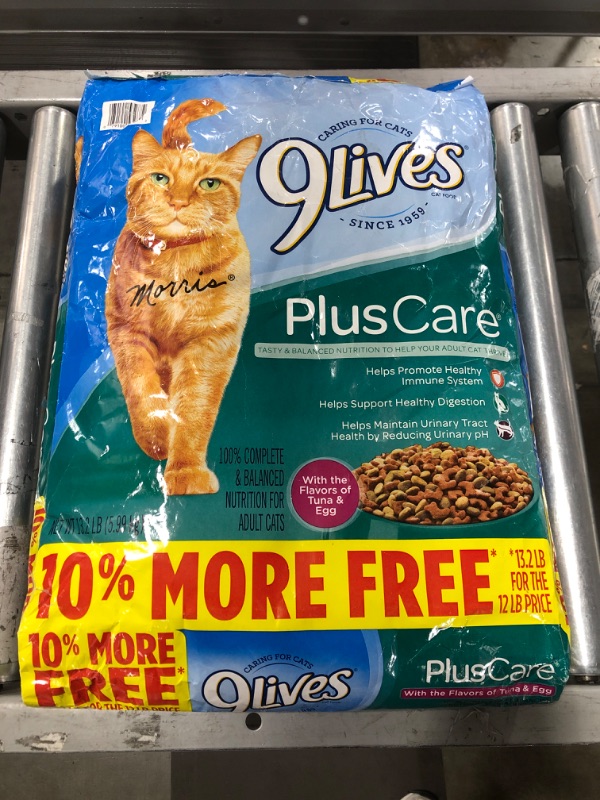 Photo 1 of 9Lives Plus Care Dry Cat Food, 13.3 Lb. BB 05/2022.
