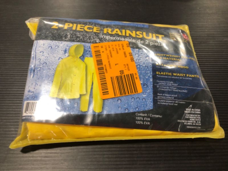 Photo 3 of  2-Piece L/X-Large Rain Suit. NEW IN PACKAGE. 
