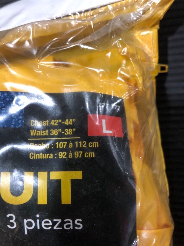 Photo 1 of UNBRANDED 3-Piece Large Rain Suit. NEW IN PACKAGE.
