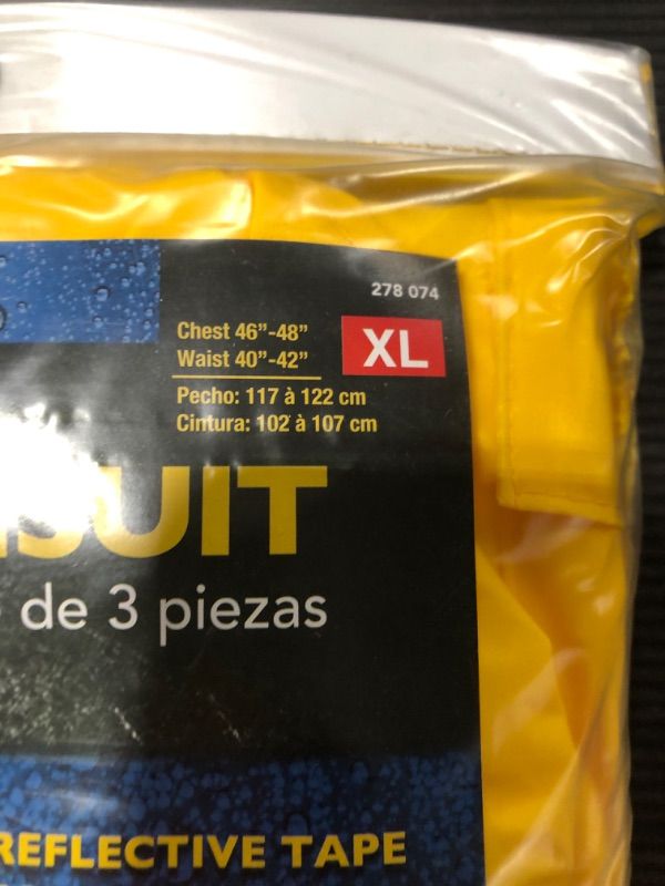 Photo 1 of UNBRANDED 3-Piece X-Large Rain Suit. NEW IN PACKAGE. 
