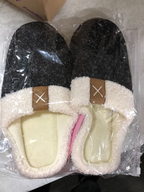 Photo 2 of Women's Slippers Men's Warm Slippers Home Shoes Comfortable Memory Foam Anti-Slip House Cotton Shoes Indoor & Outdoor size 10 - 11
