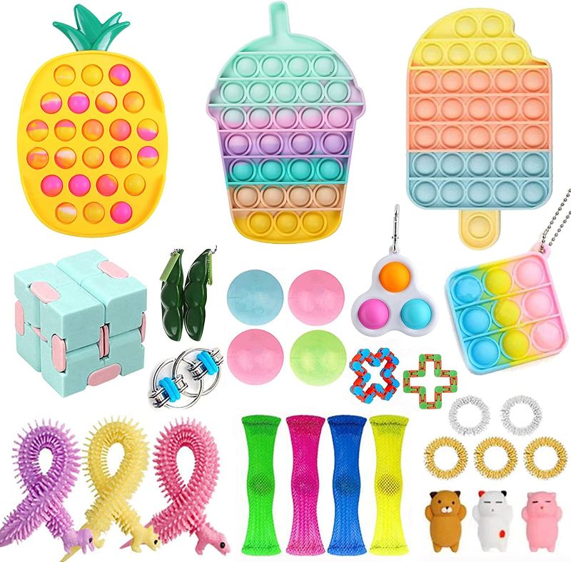 Photo 1 of Fidget Toy Pack, Cheap Sensory Fidget Pack Stress Relief Toys Set with Pop Bubble Marble Mesh Pop Anxiety Tube for Kids Adult