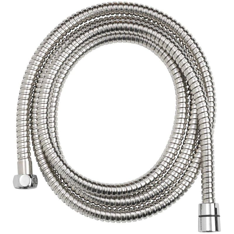 Photo 1 of 86 in. Stainless Steel Replacement Shower Hose in Chrome
