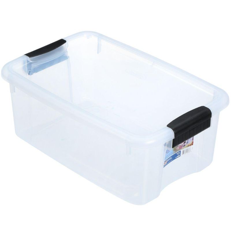 Photo 1 of 18-Qt. Latch Storage Box
***COMES WITHOUT LID** missing handle