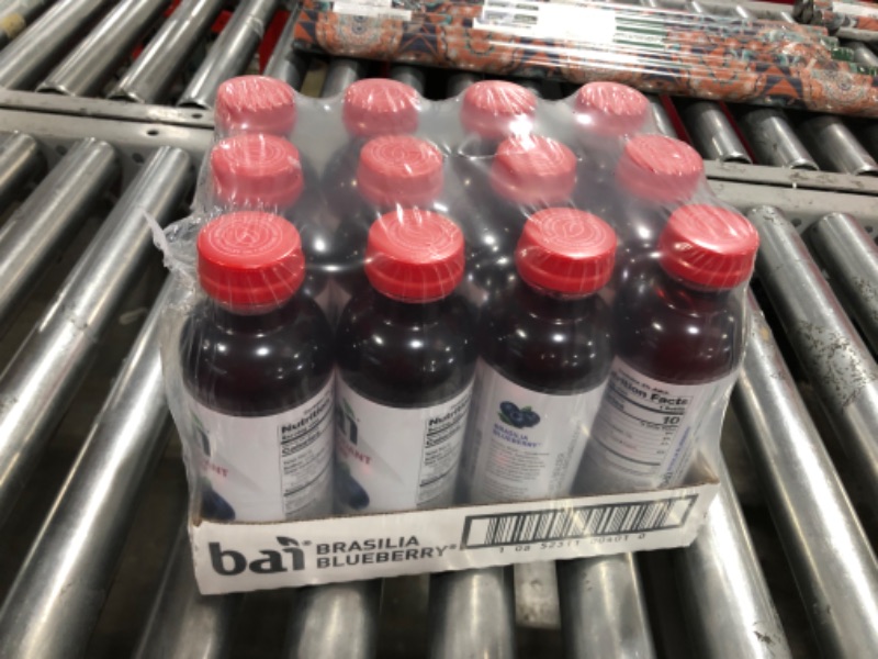 Photo 1 of Bai Flavored Water, Brasilia Blueberry, Antioxidant Infused Drinks, 18 Fluid Ounce Bottles, 12 Count **BEST BY:07/01/2022**

