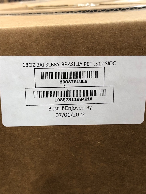 Photo 4 of Bai Flavored Water, Brasilia Blueberry, Antioxidant Infused Drinks, 18 Fluid Ounce Bottles, 12 Count 
**BEST BY:07/01/2022**