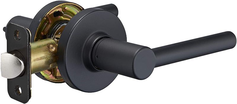 Photo 1 of AmazonBasics Victory Door Lever, Passage, Matte Black