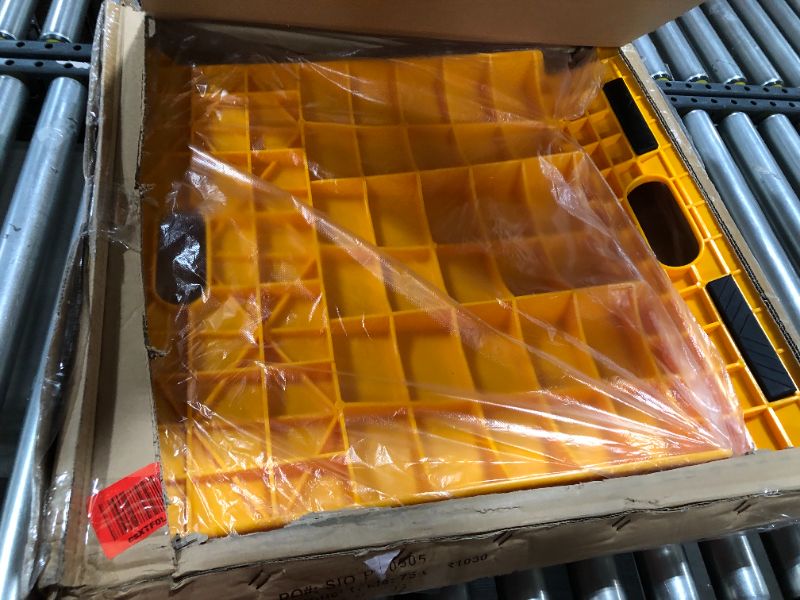 Photo 2 of Stalwart Curb Ramp, Portable Poly Ramp With 1000lbs Weight Capacity, 650lbs Impact Capacity, For Hand Trucks, Carts, Dollies or Bicycles (Yellow)