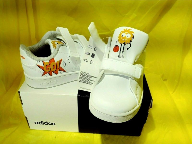 Photo 1 of NEW UNISEX KIDS Adidas Advantage I Jr EF0305 shoes white SIZE 7.5 K
