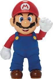 Photo 1 of SUPER MARIO It's-A Me, Mario! Collectible Action Figure, Talking Posable Mario Figure, 30+ Phrases and Game Sounds – 12 Inches Tall! , Orange
