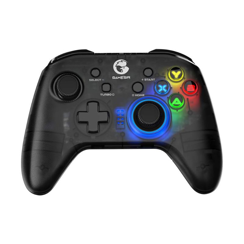 Photo 1 of GameSir T4 Pro Wireless Game Controller for Windows 7 8 10 PC/iPhone/Android/Switch, Dual Shock USB Bluetooth Mobile Phone Gamepad Joystick for Apple Arcade MFi Games, Semi-Transparent LED Backlight
