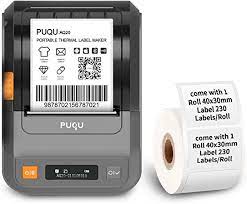 Photo 1 of PUQU AQ20 Label Maker - Portable Label Maker Bluetooth Wireless Thermal Label Printer for Clothing, Jewelry, Retail, Cable, Mailing, Barcode and More, Compatible with Android & iOS System, Black
