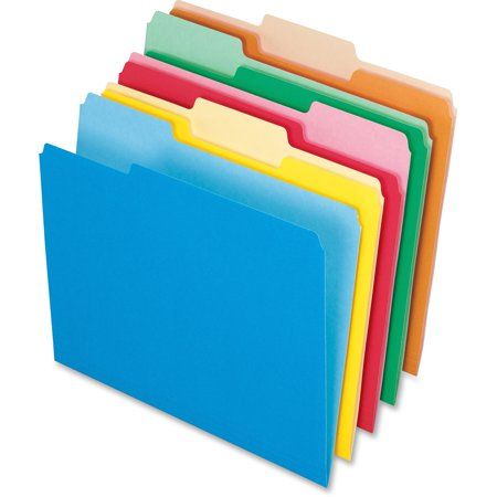 Photo 1 of Pendaflex Colored File Folders, 1/3 Cut Top Tab, Letter, Assorted Colors, 100/Box
