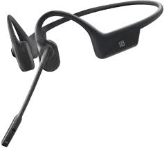 Photo 1 of AfterShokz OpenComm Wireless Stereo Bone Conduction Bluetooth Headset with Noise-Canceling Boom Microphone for Office Home Business Trucker Drivers Commercial Use, Black
