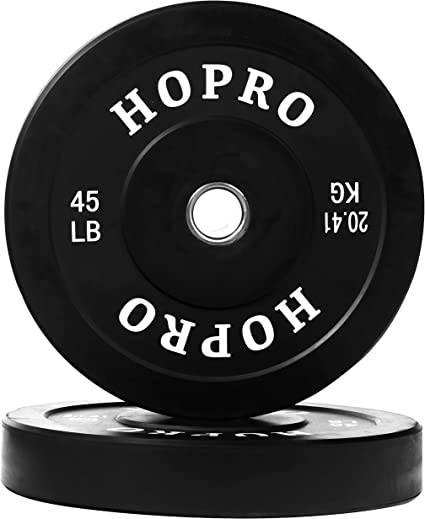 Photo 1 of BalanceFrom Signature Fitness 2" Olympic Bumper Plate Weight Plates with Steel Hub in Pairs or Sets - 100% Virgin Rubber
