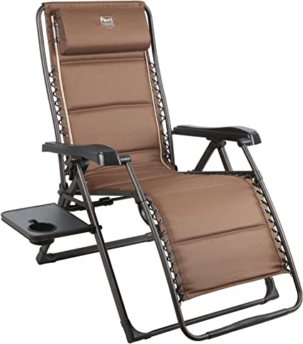 Photo 1 of TIMBER RIDGE 21.3" x 22" Banyon Zero Gravity Bungee Folding Patio Reclining Lounge Chair
