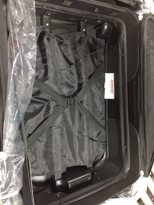 Photo 1 of American Tourister Fieldbrook XLT Softside Upright Luggage, Black, 4-Piece Set (BB/DF/21/25)
