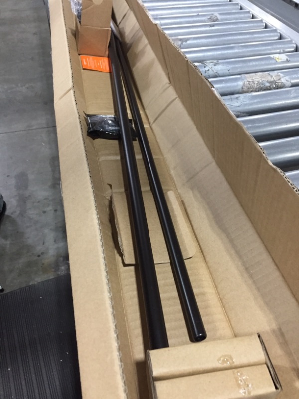 Photo 1 of Amazon Basics Room Darkening Blackout Curtain Rod - 88" to 120", Dark Bronze (Espresso)

