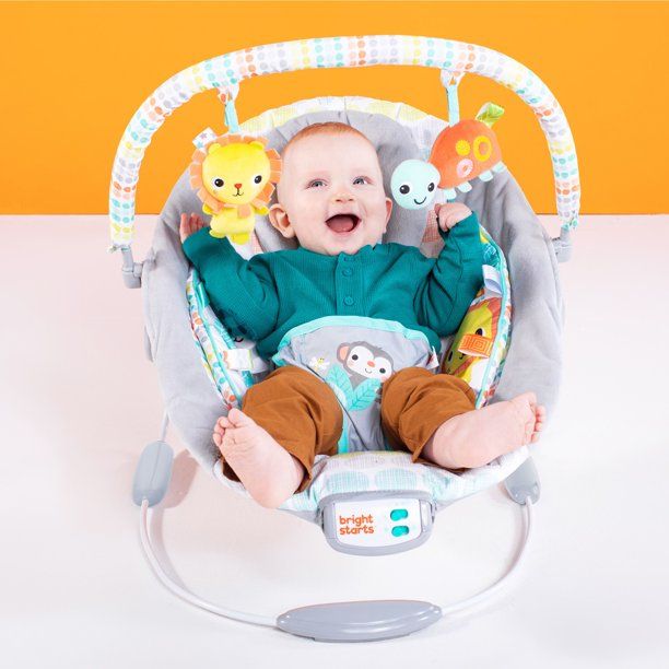 Photo 1 of Bright Starts Bright Starts Whimsical Wild Comfy Baby Bouncer Seat with Soothing Vibration
