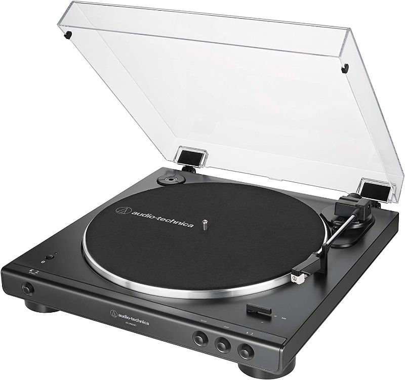 Photo 1 of Audio-Technica AT-LP60XBT-BK Fully Automatic Bluetooth Belt-Drive Stereo Turntable, Black, Hi-Fi, 2 Speed, Dust Cover, Anti-Resonance, Die-cast Aluminum Platter
