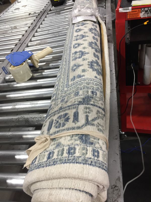 Photo 1 of 5' X 7' Blue/Ivory Area Rug Threshold-066
