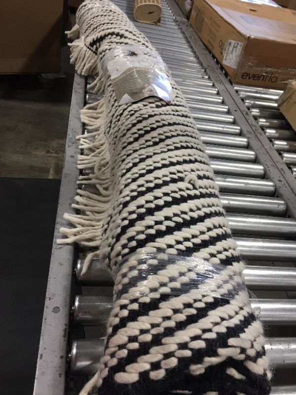 Photo 1 of 5'x7' Chevron Woven Area Rug Black/White - Project 62™
