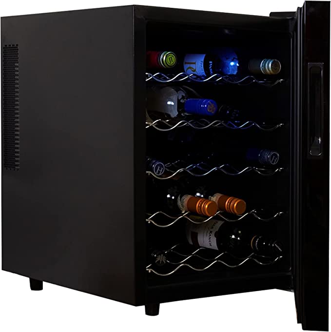 Photo 1 of Koolatron Urban Series 20 Bottle Wine Cooler, Black Thermoelectric Wine Fridge, Freestanding Wine Refrigerator for Home Bar, Small Kitchen, Apartment, Condo, Cottage, RV
