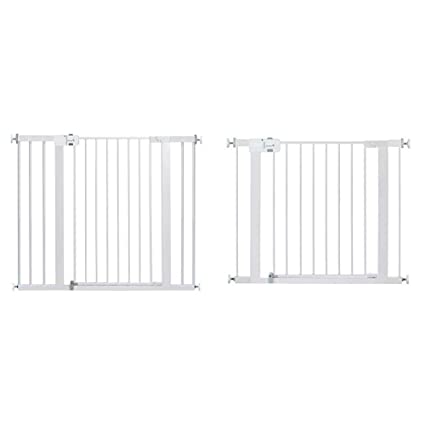 Photo 1 of Safety 1st Easy Install Extra Tall and Wide Baby Gate with Pressure Mount Fastening, Pack of 1 with Safety 1st Easy Install Metal Baby Gate with Pressure Mount Fastening (White), Pack of 1
