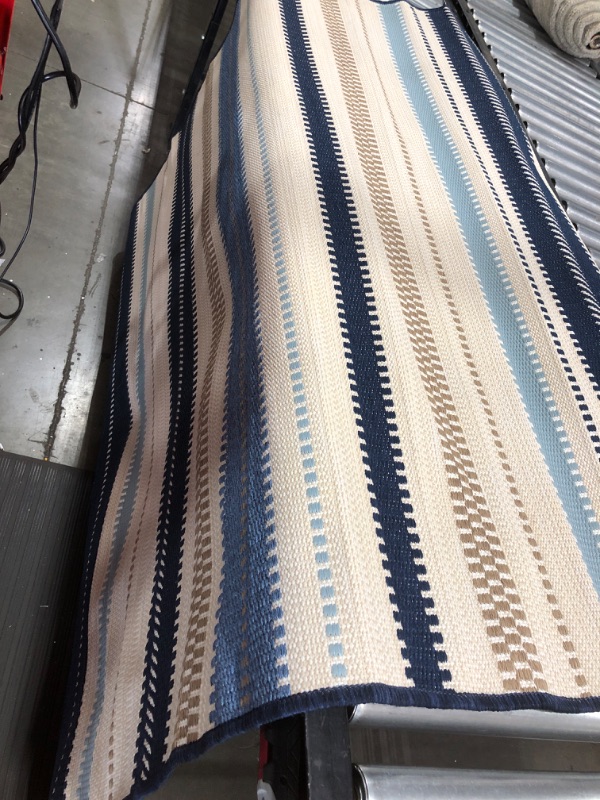 Photo 2 of 5' X 7' Textural Stripe Outdoor Rug - Threshold™
