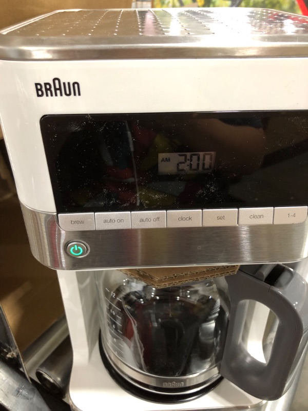 Photo 2 of Braun KF6050WH BrewSense Drip Coffee Maker, White
