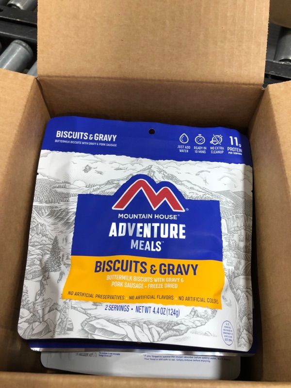 Photo 4 of BEST BT- OCT 2050- Mountain House Biscuits & Gravy | Freeze Dried Backpacking & Camping Food |6-Pack
