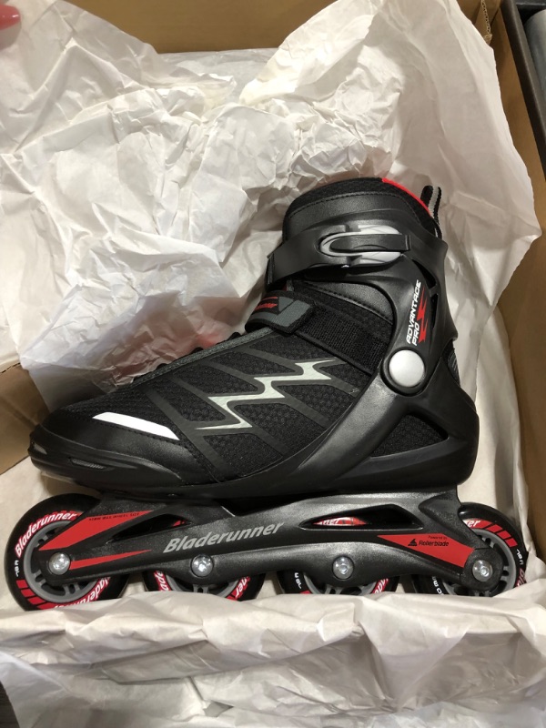 Photo 3 of SIZE 8- Bladerunner by Rollerblade Advantage Pro XT Men's Adult Fitness Inline Skate, Black and Red, Inline Skates
